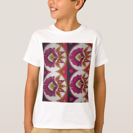 T-shirt Tissu africain coloré Motif Art Print (Devant)