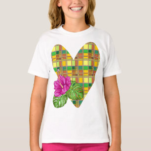 T-shirt Tissu coloré des Caraïbes Madras Tartan