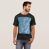 T-shirt Tissu de séquence : Séquin bleu ciel. (Devant entier)