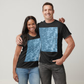 T-shirt Tissu de séquence : Séquin bleu ciel. (Unisexe)