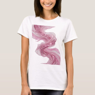 T-SHIRT TISSU PAILLETÉ ROSE ARGENTÉ AVEC ÉCLATS