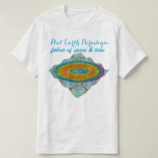 T-shirt Tissu plat de paradigme de la terre de l'espace et (Design devant)