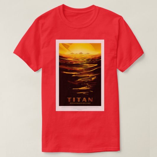 T-shirt Titan Exoplanet Travel Bureau JPL Travel Visions o (Design devant)