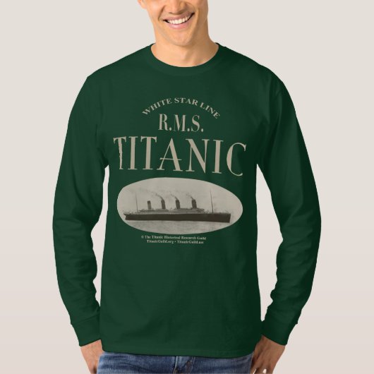 T-shirt Titanic Ghost Ship Sepia Long Sleeve (Devant)