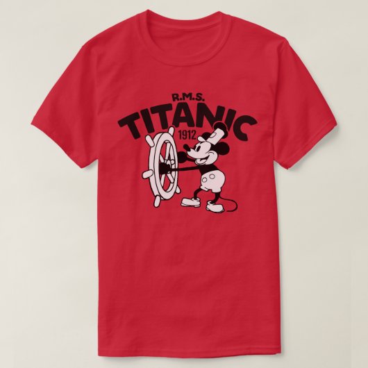 T-shirt Titanic Steamboat Willie (Design devant)