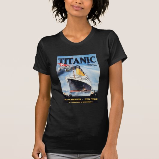 T-shirt Titanic White Star Line - Le plus grand Liner du m (Devant)