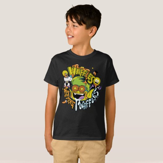 T-shirt Titans Ados, allez ! | Beast Boy Waffles (Devant entier)