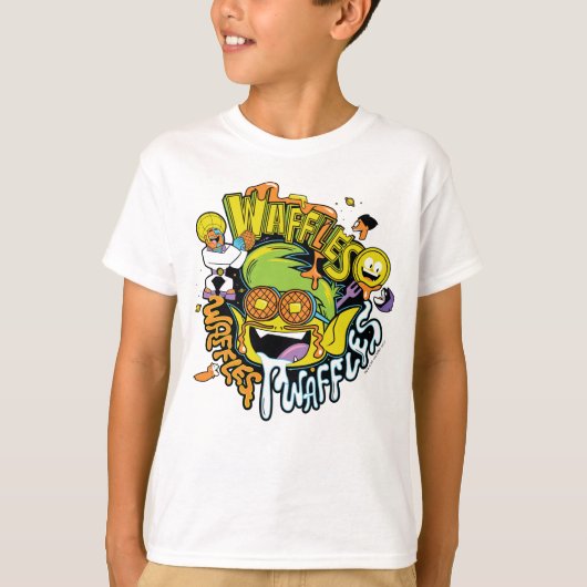 T-shirt Titans Ados, allez ! | Beast Boy Waffles (Devant)