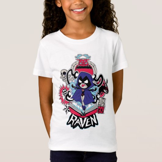 T-Shirt Titans Ados, allez ! | Raven puissance démoniaque (Devant)