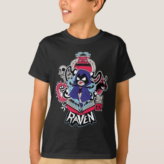 T-shirt Titans Ados, allez ! | Raven puissance démoniaque (Devant)