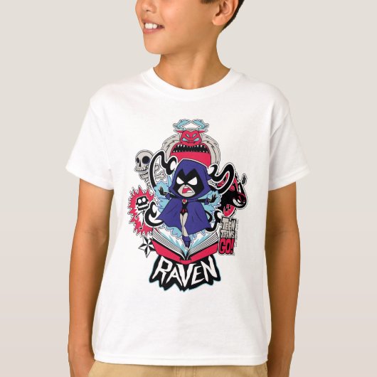 T-shirt Titans Ados, allez ! | Raven puissance démoniaque (Devant)