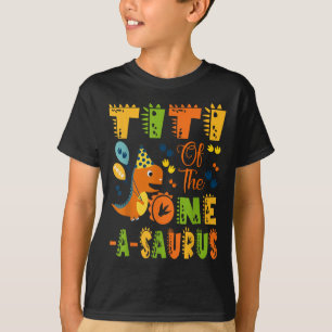 T-shirt Titi Du Dinosaure D'Un Saurus 1er Anniversaire Par