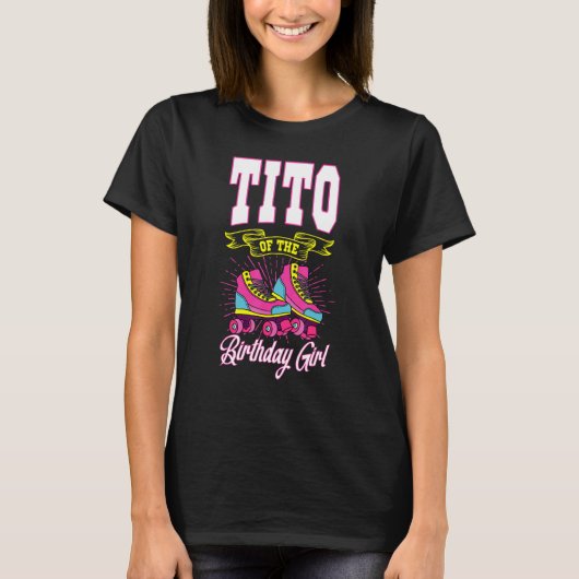 T-shirt Tito De L'Anniversaire Fille Roller Patins Anniver (Devant)