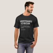 T-shirt Titre de poste de technicien de maintenance sarcas (Devant entier)