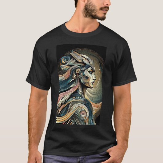 T-shirt Titre: "Déesse Futuriste (Devant)