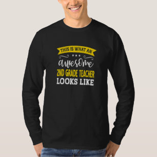 T-shirt Titre du poste d'enseignant de 2e année Employé En