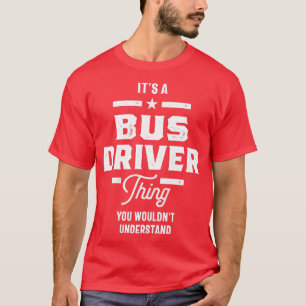 T-shirt Titre du travail du conducteur de bus