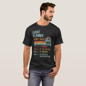 T-shirt Titre du travail du programme d'événements - Taux (Devant entier)