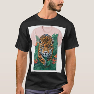T-shirt Titre Idées : Court et doux : Jaguar Prowl Jungle