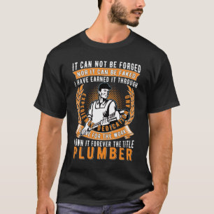 T-shirt Titre Plomber Plumbing Pipefitter Steamfitters