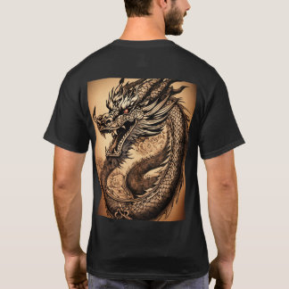 T-shirt Titre : "T-shirts dragons à l'aquarelle lunaire"