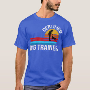 T-shirt Titre vintage du poste de dresseur de chien certif
