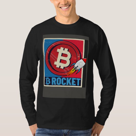 T-shirt Titulaire de Bitcoin Fusée Bitcoin Cours Explosion (Devant)