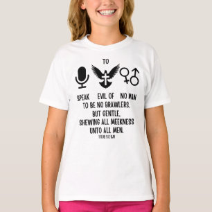 T-shirt Titus 3:2 KJV Bible Verse Écriture Citation de la