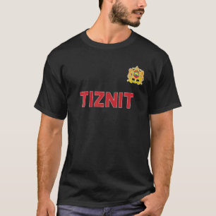 T-shirt Tiznit Maroc National Drapeau Coeur Emblème Crest