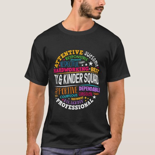 T-shirt Tk Et Kinder Squad Transitoire Enseignement De Mat (Devant)