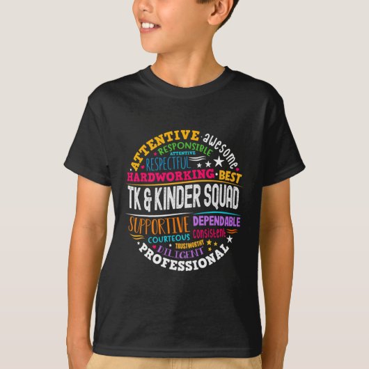 T-shirt Tk Et Kinder Squad Transitoire Enseignement De Mat (Devant)