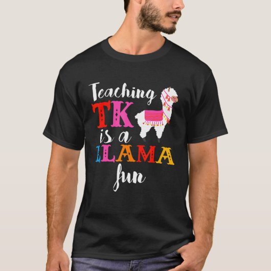 T-shirt TK Teacher Transitional Kindergarten Llama (Devant)