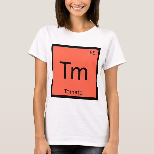 T-shirt Tm - Chimie des fruits de la tomate Symbole de tab (Devant)