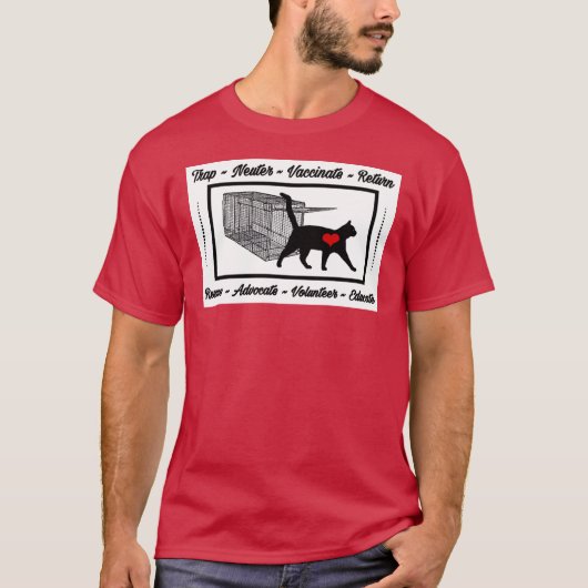 T-shirt TNR Cat Secourt Piège Neuter Retour Adopter T-Shir (Devant)