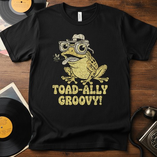 T-shirt Toad-Ally groovy,Frog vintage retro 