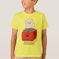 Toast de Cute kawaii et dessin animé de grille-pai