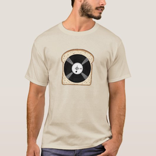T-shirt toast en vinyle | Funny Music Record Tee (Devant)