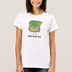 T-shirt Toast Hipster de l'Avocado lunettes de poils grais