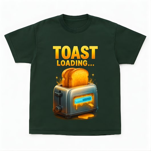 T-shirt Toast Loading Funny Breakfast Gamer Design