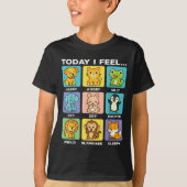 T-shirt Today I Feel... Funny Animals Emotional Boxes Emot (Devant)
