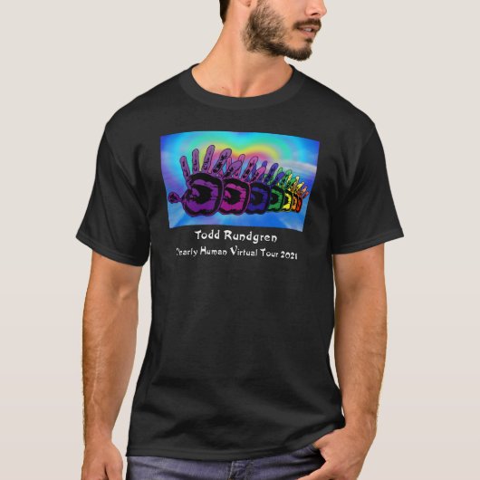T-shirt Todd Rundgren Clairement Humain 7 Rays Hands T-shi (Devant)