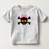 T-shirt Toddler avec crâne mignonne pour fille (Devant)