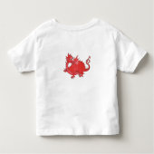 T-shirt Toddler avec mignon Dragon Rouge (Dos)