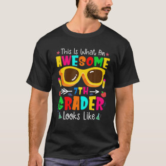 T-shirt Toddler Back To School 7Th Grade Awesome Seventh G