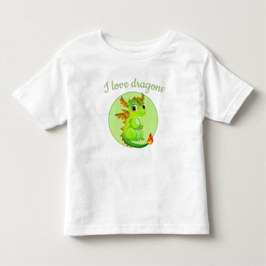 T-shirt Toddler Dragon Vert (Devant)