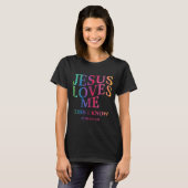 T-shirt Toddler Girl Jesus Loves Me This I Know Christian (Devant entier)