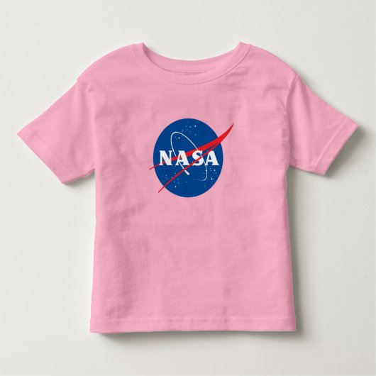 T-shirt Toddler Iconique de la NASA (rose céleste) (Devant)