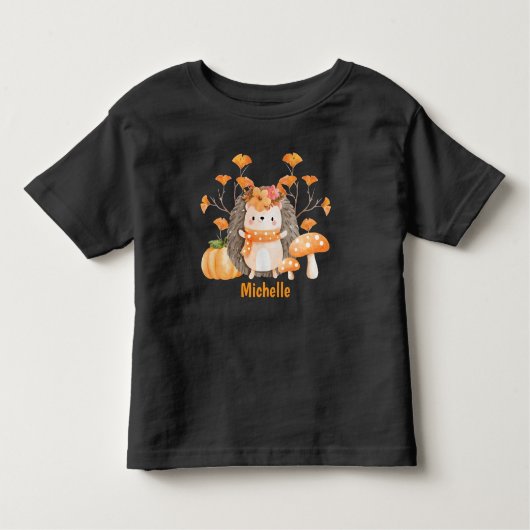 T-shirt Toddler pour Hérisson de Chute mignon (Devant)