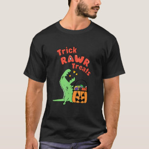 T-shirt Toddler Trick Rawr Treat Dinosaur Halloween Boys K