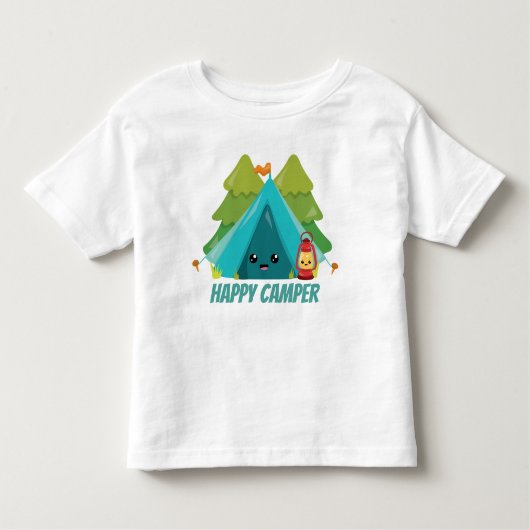 T-shirt Toddler unisex happy camper (Devant)